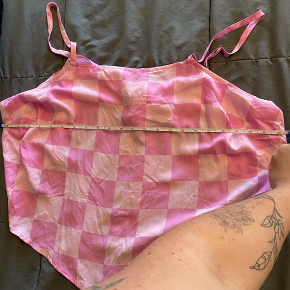 Grayson Threads Pink Checkered Satin Camisole - Picture 6 of 8